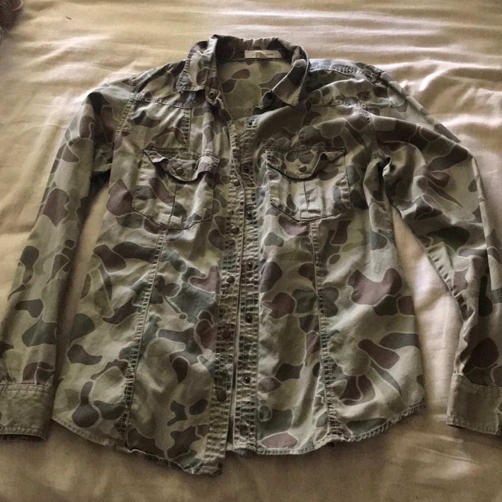 Camo Button Up Jacket